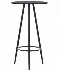 vidaXL Bar Table Black 60×107.5 cm MDF