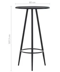 vidaXL Bar Table Black 60×107.5 cm MDF