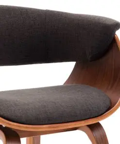 vidaXL Dining Chairs 6 pcs Grey Bent Wood and Fabric