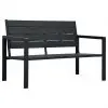 vidaXL Garden Bench 120 cm HDPE Black Wood Look vidaXL Garden Bench 120 cm HDPE Black Wood Look