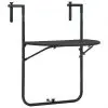 vidaXL Hanging Balcony Table Brown 60x64x83.5 cm Plastic Rattan Look