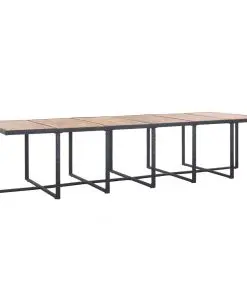 vidaXL 17 Piece Outdoor Dining Set with Cushions Poly Rattan Black
