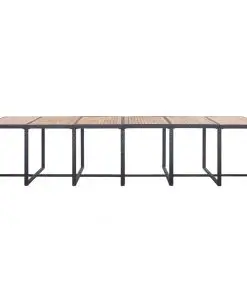vidaXL 17 Piece Outdoor Dining Set with Cushions Poly Rattan Black