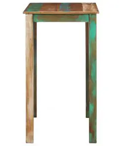 vidaXL 5 Piece Bar Set Solid Reclaimed Wood and Real Leather