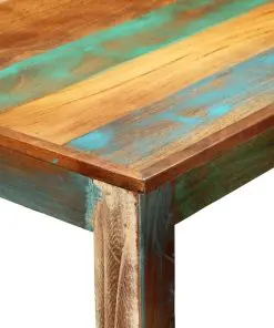 vidaXL 5 Piece Bar Set Solid Reclaimed Wood and Real Leather