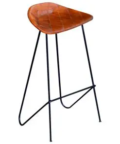 vidaXL 5 Piece Bar Set Solid Reclaimed Wood and Real Leather