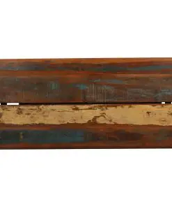 vidaXL 5 Piece Bar Set Solid Reclaimed Wood and Real Leather