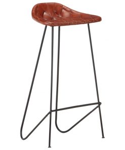 vidaXL 5 Piece Bar Set Solid Reclaimed Wood and Real Leather