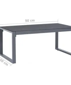 vidaXL Coffee Table 90x50x40 cm Aluminium