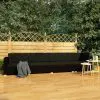 vidaXL 4 Piece Garden Sofa Set with Cushions Poly Rattan Black