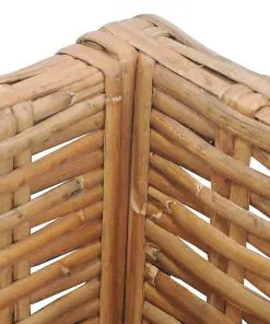 vidaXL Corner Sofa with Cushions Natural Rattan