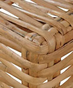 vidaXL Armless Sofa with Cushions Natural Rattan