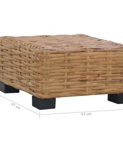 vidaXL Coffee Table 47x47x28 cm Natural Rattan