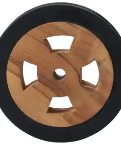 vidaXL Sunlounger Spare Wheels 2 pcs Solid Teak Wood