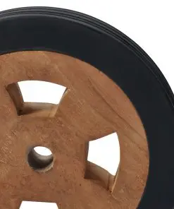 vidaXL Sunlounger Spare Wheels 2 pcs Solid Teak Wood