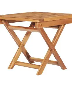 vidaXL Sun Lounger with Table Solid Teak Wood