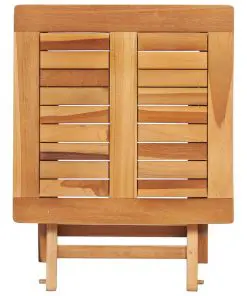 vidaXL Sun Lounger with Table Solid Teak Wood