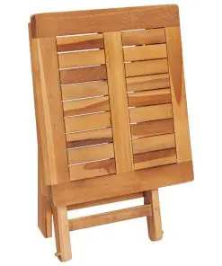 vidaXL Sun Lounger with Table Solid Teak Wood