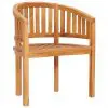 vidaXL Banana Chair Solid Teak Wood vidaXL Banana Chair Solid Teak Wood