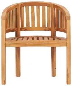 vidaXL Banana Chair Solid Teak Wood