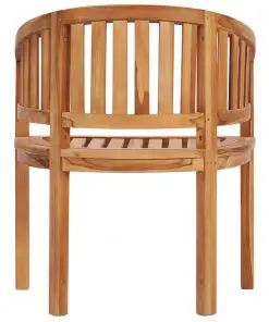 vidaXL Banana Chairs 2 pcs Solid Teak Wood