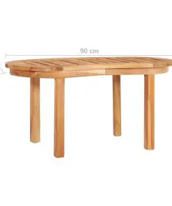 vidaXL Coffee Table 90x50x45 cm Solid Teak Wood