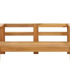 vidaXL Garden Sofa with Cushion 140 cm Solid Acacia Wood Cream White
