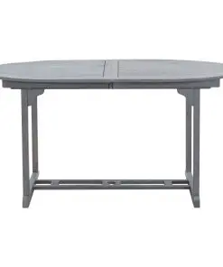 vidaXL Garden Table Grey 200x100x74 cm Solid Acacia Wood