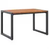 vidaXL Garden Table with U-shaped Legs 140x80x75 cm Solid Acacia Wood