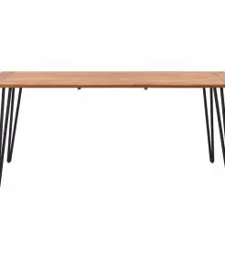 vidaXL Garden Table with Hairpin Legs 180x90x75 cm Solid Acacia Wood