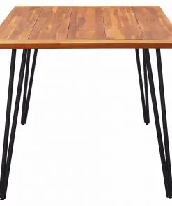vidaXL Garden Table with Hairpin Legs 180x90x75 cm Solid Acacia Wood