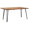 vidaXL Garden Table with Hairpin Legs 140x80x75 cm Solid Acacia Wood