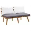 vidaXL Garden Bench with Cushions 115 cm Solid Acacia Wood vidaXL Garden Bench with Cushions 115 cm Solid Acacia Wood