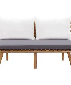 vidaXL Garden Bench with Cushions 115 cm Solid Acacia Wood