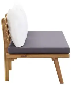 vidaXL Garden Bench with Cushions 115 cm Solid Acacia Wood