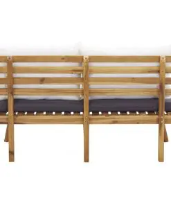 vidaXL Garden Bench with Cushions 115 cm Solid Acacia Wood