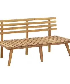 vidaXL Garden Bench with Cushions 115 cm Solid Acacia Wood