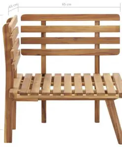 vidaXL Garden Corner Sofa with Cushions Solid Acacia Wood