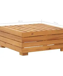 vidaXL Sectional Table 1 pc Solid Acacia Wood