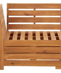 vidaXL Sectional Corner Sofa 1 pc with Cushions Solid Acacia Wood