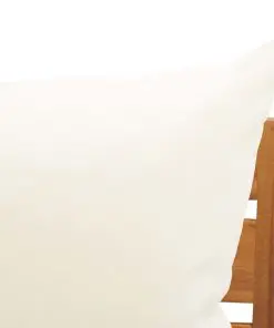 vidaXL Sectional Middle Sofa 1 pc with Cushions Solid Acacia Wood