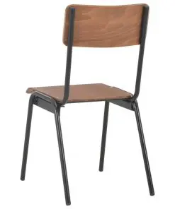vidaXL Dining Chairs 6 pcs Brown Plywood