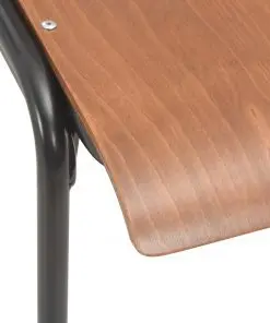 vidaXL Dining Chairs 6 pcs Brown Plywood