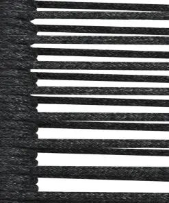 vidaXL Garden Chairs 2 pcs Cotton Rope and Steel Black