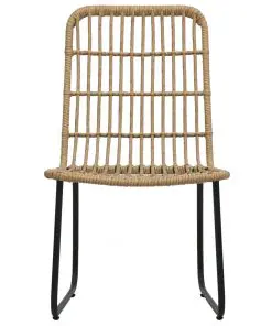 vidaXL Garden Chairs 2 pcs Poly Rattan Oak
