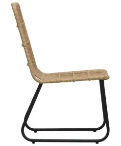vidaXL Garden Chairs 2 pcs Poly Rattan Oak