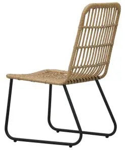 vidaXL Garden Chairs 2 pcs Poly Rattan Oak