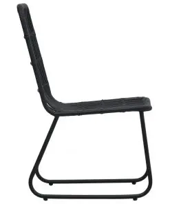 vidaXL Garden Chairs 2 pcs Poly Rattan Black