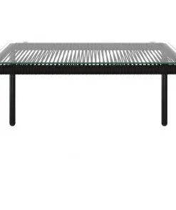 vidaXL 6 Piece Garden Lounge Set with Cushions Black PVC