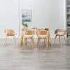 vidaXL Dining Chairs 6 pcs Cream Bent Wood and Faux Leather vidaXL Dining Chairs 6 pcs Cream Bent Wood and Faux Leather